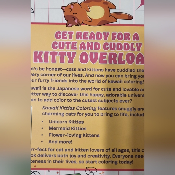 Kawaii Kitties Coloring Book NEW - Picture 7 of 8